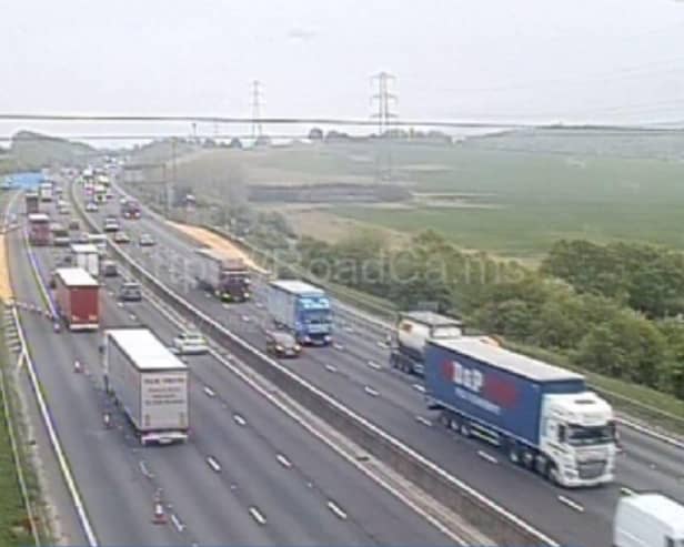 One lane is currently closed on M1 both ways from J29 A617 (Chesterfield / Mansfield) to J30 A616 (Worksop / Sheffield South).