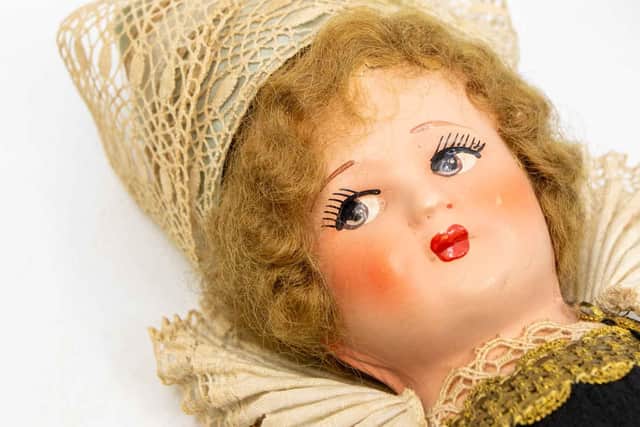 The French doll given to Mary Cox on her fourth birthday.