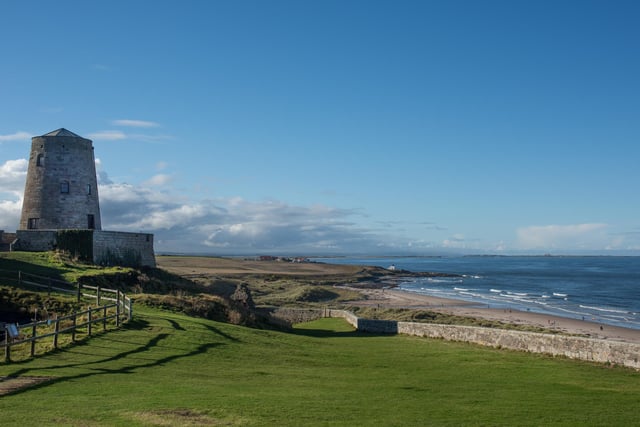 The view north towards Bamburgh Castle Golf Club with Holy Island in the distance.

Picture: T Bloxham Inside Story Photography