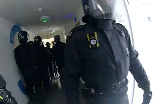 Simultaneous raids were conducted by police at key locations.