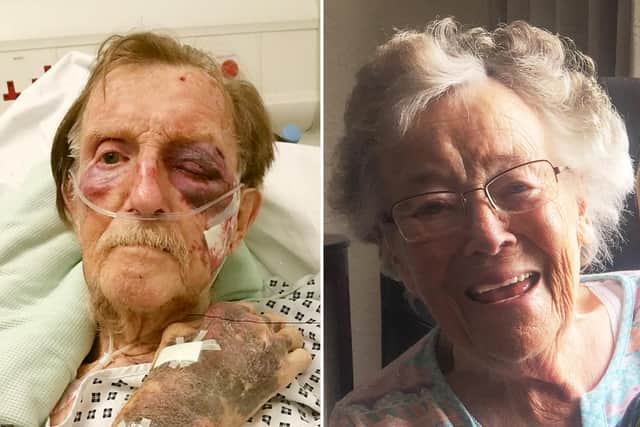 Victims Arthur 'Bob' Gumbley, aged 87 after he was attacked and Josephine Kay, 88,