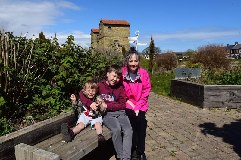 Youngsters Leo Smith, five, and Cameron Smith, 11, from South Shields enjoy a day out at Arbeia with grandmother Gwyneth Smith.