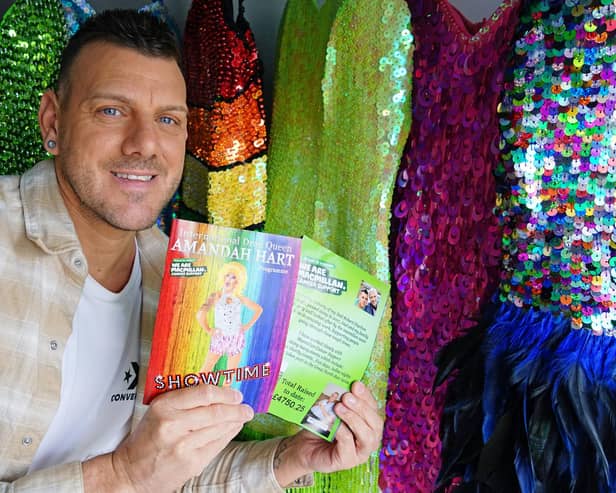 Matt Charlton has raised thousands of pounds for charity through raffles at his drag shows.