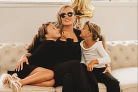 Michaela Cartledge who launched LLP Hair Design is pictured with her two daughters.  (Jane-Louise Photography UK)