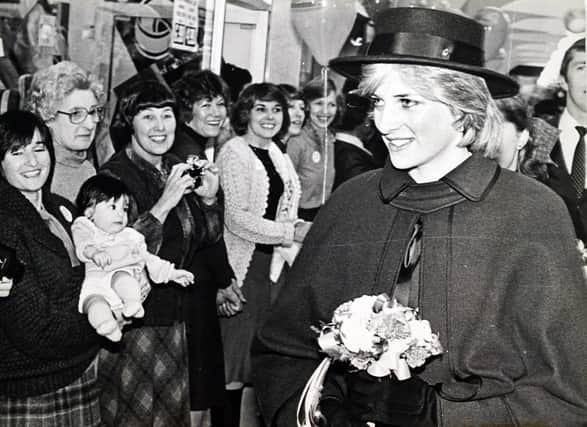 Princess Diana in Belper in 1981.