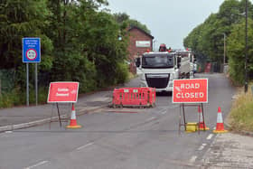 Works Road at Hollingwood was closed for two weeks by Severn Trent.