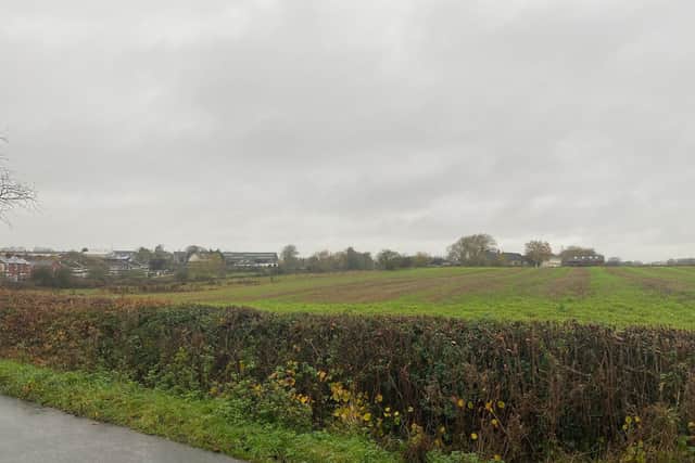 The view of the proposed site from Hickinwood Lane, Clowne.