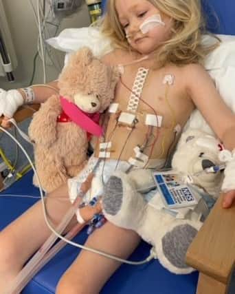 Leigha-Mae Stones has had to undergo two surgeries at the Leeds Children’s Hospital’s specialist heart unit, the last of which was open heart surgery in August 2021.