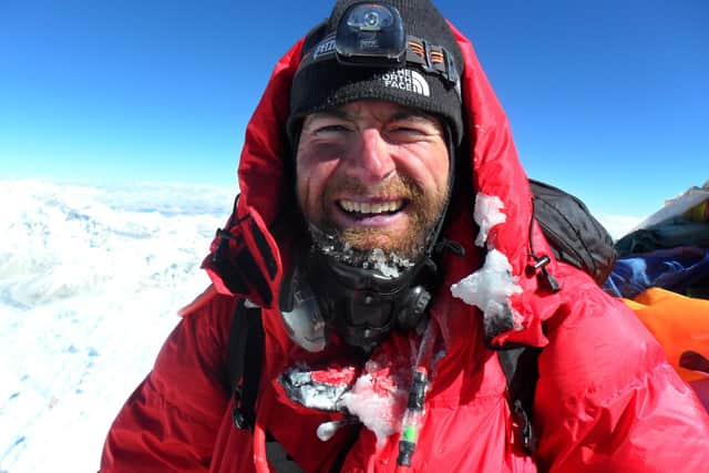 British adventurer James Ketchell on the summit of Everest