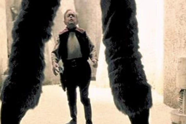 The Stilt Monster in a scene from Star Wars IV A New Hope which was released in 1977.