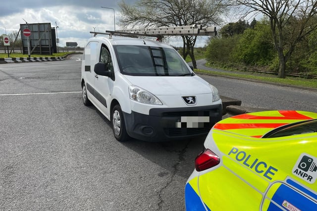 The driver of this van was stopped on the M1 today by the Derbyshire Roads Policing Unit. Their licence had been revoked, and they had no insurance - their van was subsequently seized.