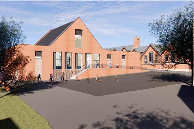 An artist's impression of how Heath Primary School will look after its rebuild.