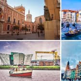 Clockwise: Valencia, Venice, Belfast, Wroclaw