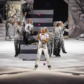 Juggling on ice in Cirque du Soleil's Crystal show.