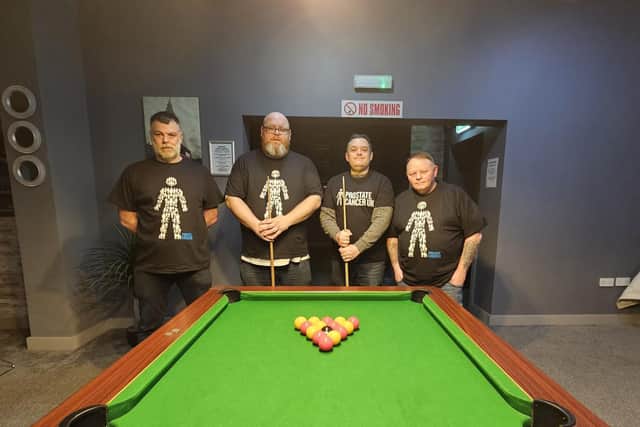 Shaw, Colin, Alex, and Andy who will be taking part in an 11 hour pool marathon on February 24 2024