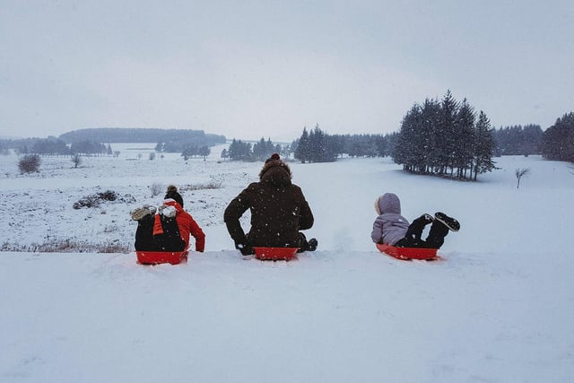 This picture of a family sledging was taken by Dorota Markowska.