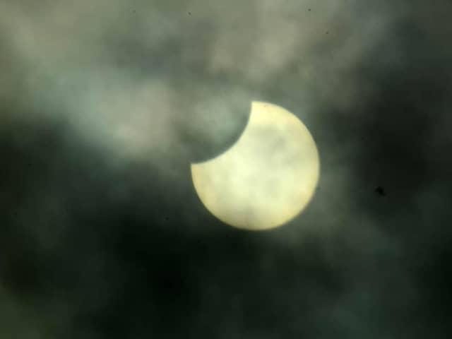 Nick Rhodes captured this photograph of a partial eclipse over Chesterfield in October 2022.