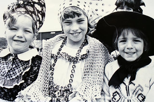 Youngsters enjoy dressing up for the Codnor carnival in 1982.