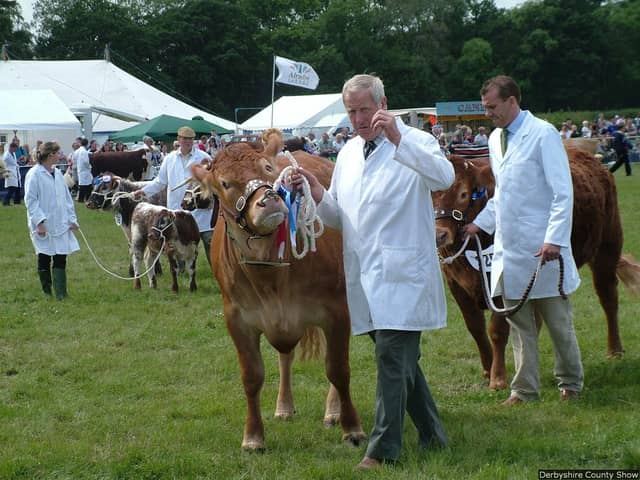 Livestock competitions are a feature of Derbyshire County Show.