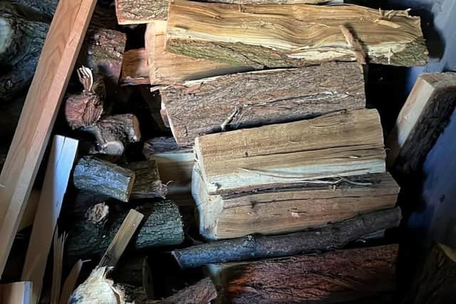 Nyree  has stockpiled FOUR TONNES of burnable wood at her two-bed terrace to survive the energy price hikes.