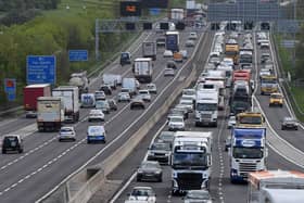 There are delays on the M1 through Derbyshire.