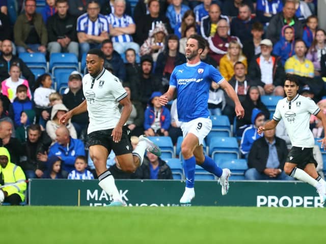 Will Grigg in action. Picture Tina Jenner