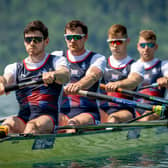 Oli Wilkes (far right) and his team in action in Slovenia.