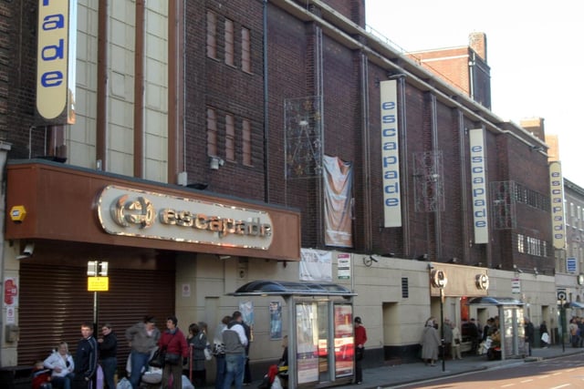 Escapade nightclub in Chesterfield. The premises, which closed as a cinema in the Nineties after 60 years, was home to Zanzibar and Escapade nightclubs before it became Department.