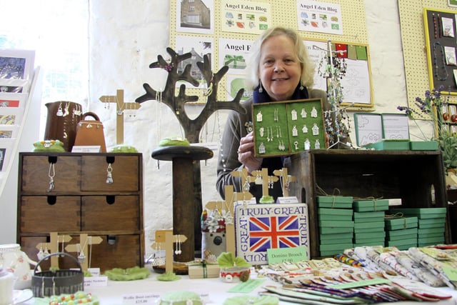 Jewelllery maker Anne Clark of Angel Eden pictured at Cromford Mill during the Derbyshire Open Arts festival in 2011