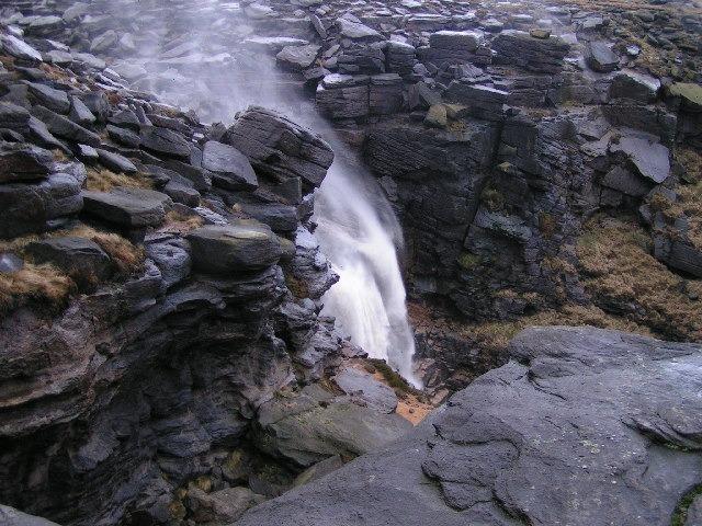 It might take a few hours to reach this spot, but it is well worth the climb for the amazing views of this waterfall on the edge of Kinder Scout.