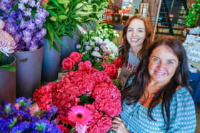 Sam Brailsford, owner of Fresh Ideas Florists, is pictured, front, with colleague Kirsty Noble who nominated the business for the award.