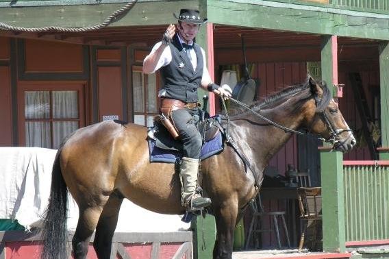 The American Adventure played on its Wild West theme. 