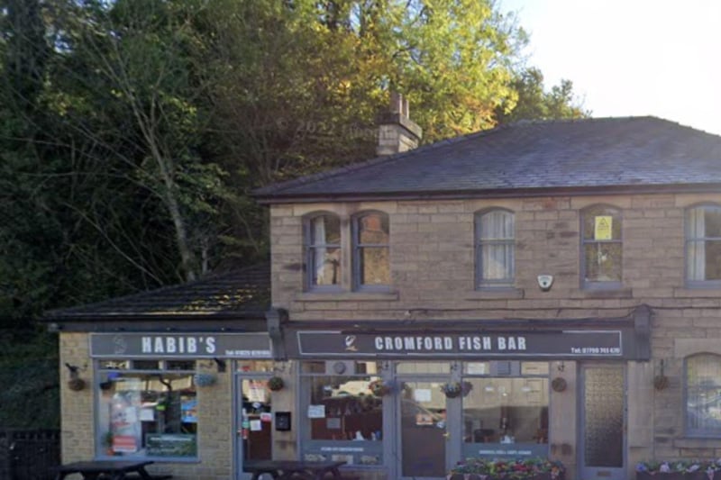 Habib's Cromford Fish Bar at Market Place in Cromford was rated in February as well - and was given a three-out-of-five food hygiene score.