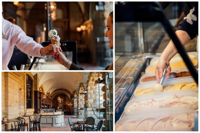 A new ice cream parlour has opened in the Stables at Chatsworth House offering a variety of traditional artisan ice creams, gelato, sorbets, sundaes and milkshakes (photos: Helena Dolby)