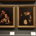 ‘A Girl Reading a Letter with an Old Man Reading over her Shoulder’ and ‘Two Boys Fighting Over a Bladder’ by Joseph Wright of Derby in the Joseph Wright Gallery at Derby Museum and Art Gallery (photo: Oliver Taylor - Derby Musems)
