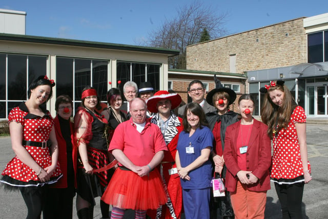 Staff at C S C's office in Chesterfield got into the spirit of Red Nose Day in 2011.