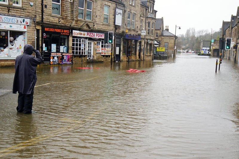 Flooding in Matlock February 21, 2022.
