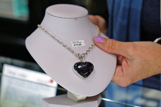 The couple also run a jewellery wholesale business specialising in Blue John designs.