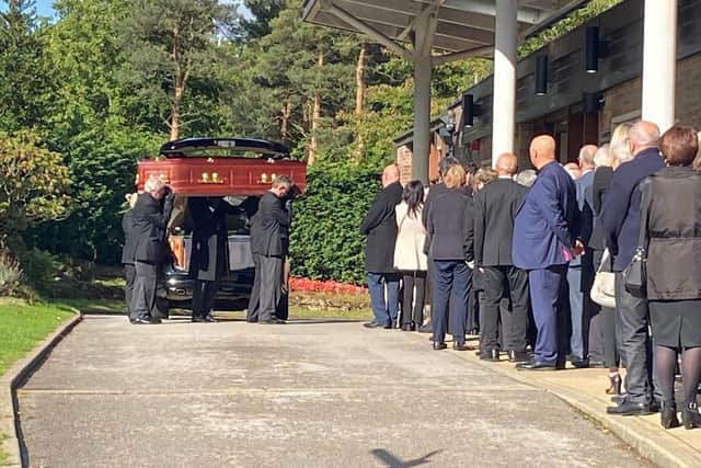 The funeral for Ken Walker was held in Mansfield Crematorium’s Thoresby Chapel