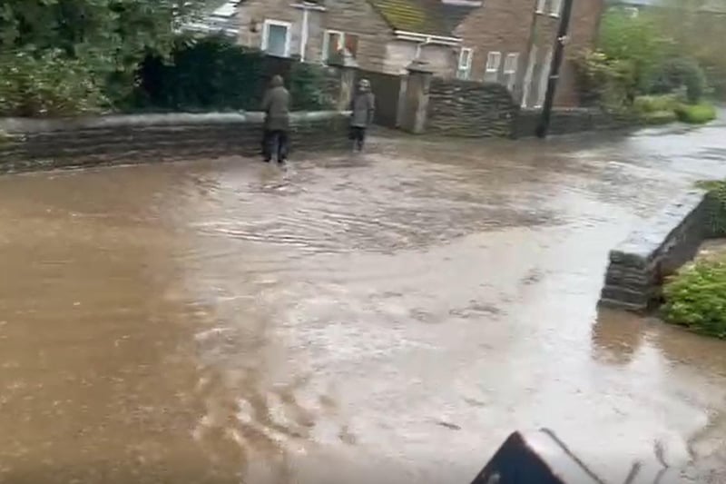 Several flood alerts are in place across Derbsyhire – with streets flooded and water levels rising at rivers across the county.