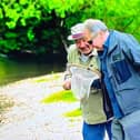 Paul and Bob who were in Derbyshire catching rainbow trout in the River Wye