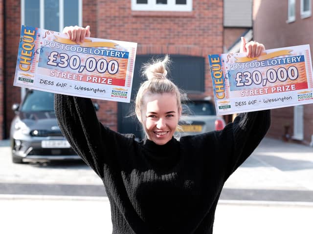 Georgia Hooley was one of five neighbours to win a share of £210,000 on the People's Postcode Lottery and was then left stunned after a video she made about the win went viral, amassing nearly a million views on TikTok