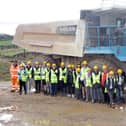 The students found out about quarry roles and the use of giant mobile plant