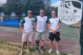 Peak District Padel directors, from left, Max Lloyd, Richard Cronin and Tom Elsworth. (Photo: Contributed)