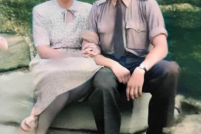 Jack Westlake with his wife Mavis on their honeymoon in 1946.