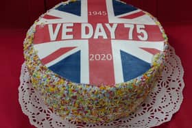 VE Day cake by Stacey's Bakery.