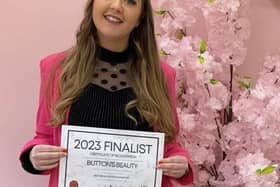 Sarah Button is a regional finalist in the UK Hair and Beauty Awards.