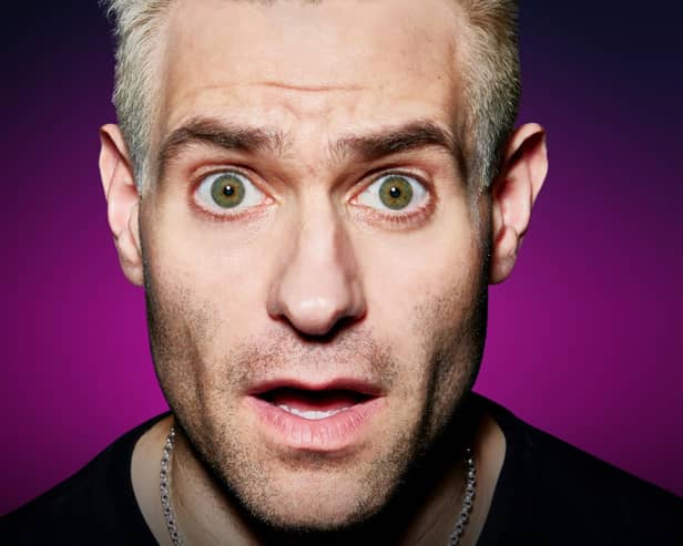 Simon Brodkin tours his live show Screw Up to Chesterfield's Winding Wheel Theatre on November 10, 2023.