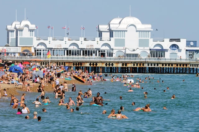 People flocked to Southsea seafront on the hottest day of the year. Picture: Sarah Standing (250620-5015)
