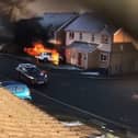 The blaze was caught on camera by one of Zoe's neighbours.